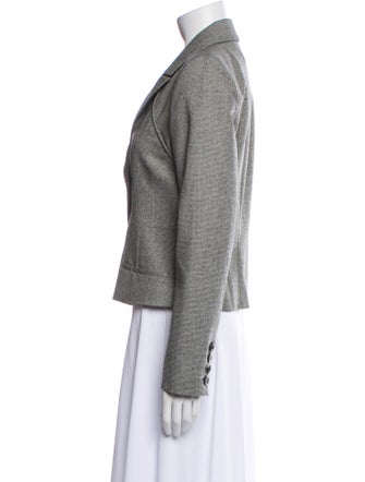 Kenzo Wool Plaid Print Blazer