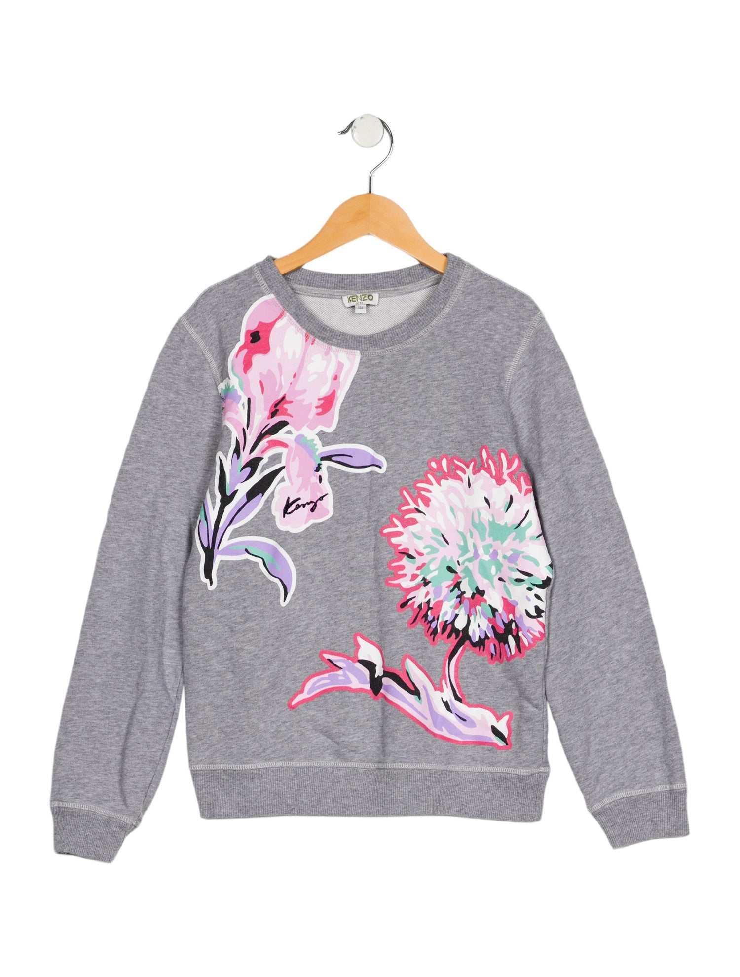 Kenzo Kids Girls' Graphic Long Sleeve Crewneck Sweatshirt