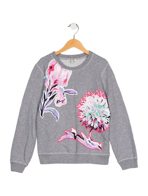 Kenzo Kids Girls' Graphic Long Sleeve Crewneck Sweatshirt