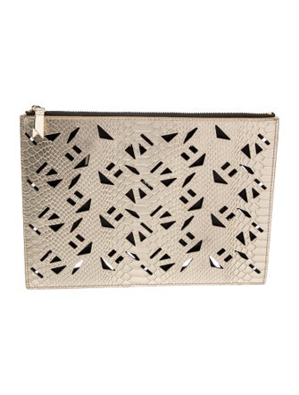 Kenzo Embossed Leather Clutch