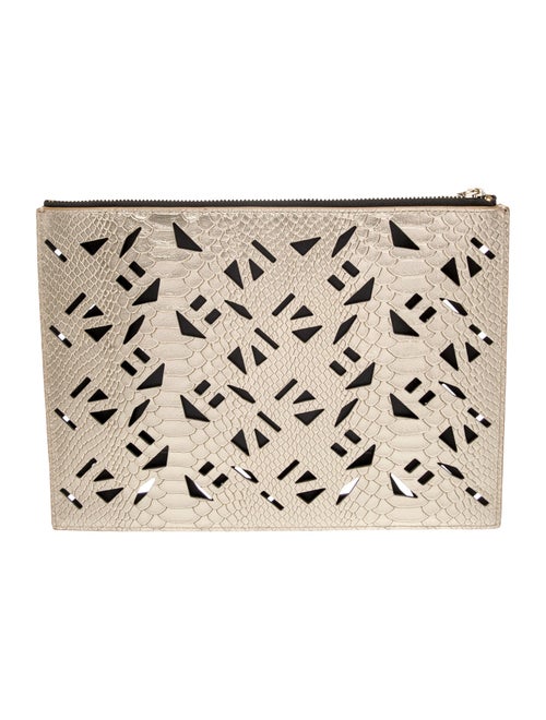 Kenzo Embossed Leather Clutch