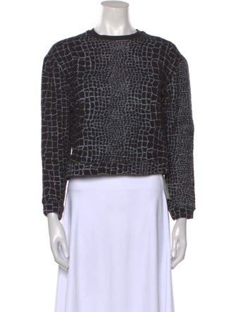 Kenzo Plaid Print Crew Neck Crop Top