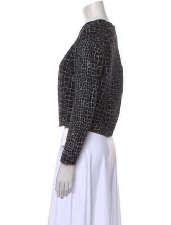 Kenzo Plaid Print Crew Neck Crop Top