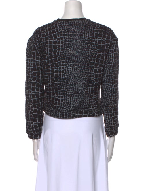 Kenzo Plaid Print Crew Neck Crop Top