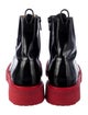 Kenzo Patent Leather Cutout Accent Lace-Up Boots