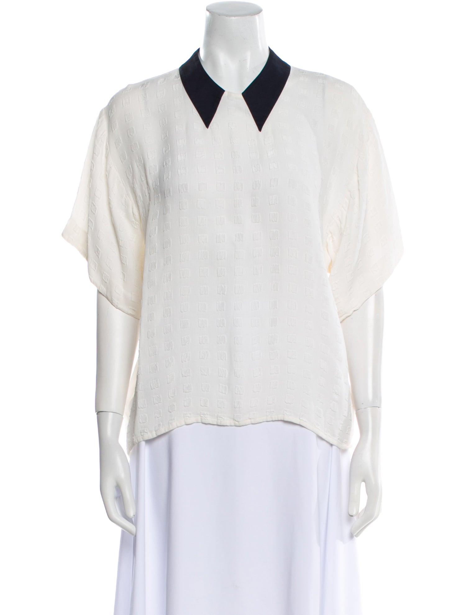 Kenzo V-Neck Short Sleeve Button-Up Top