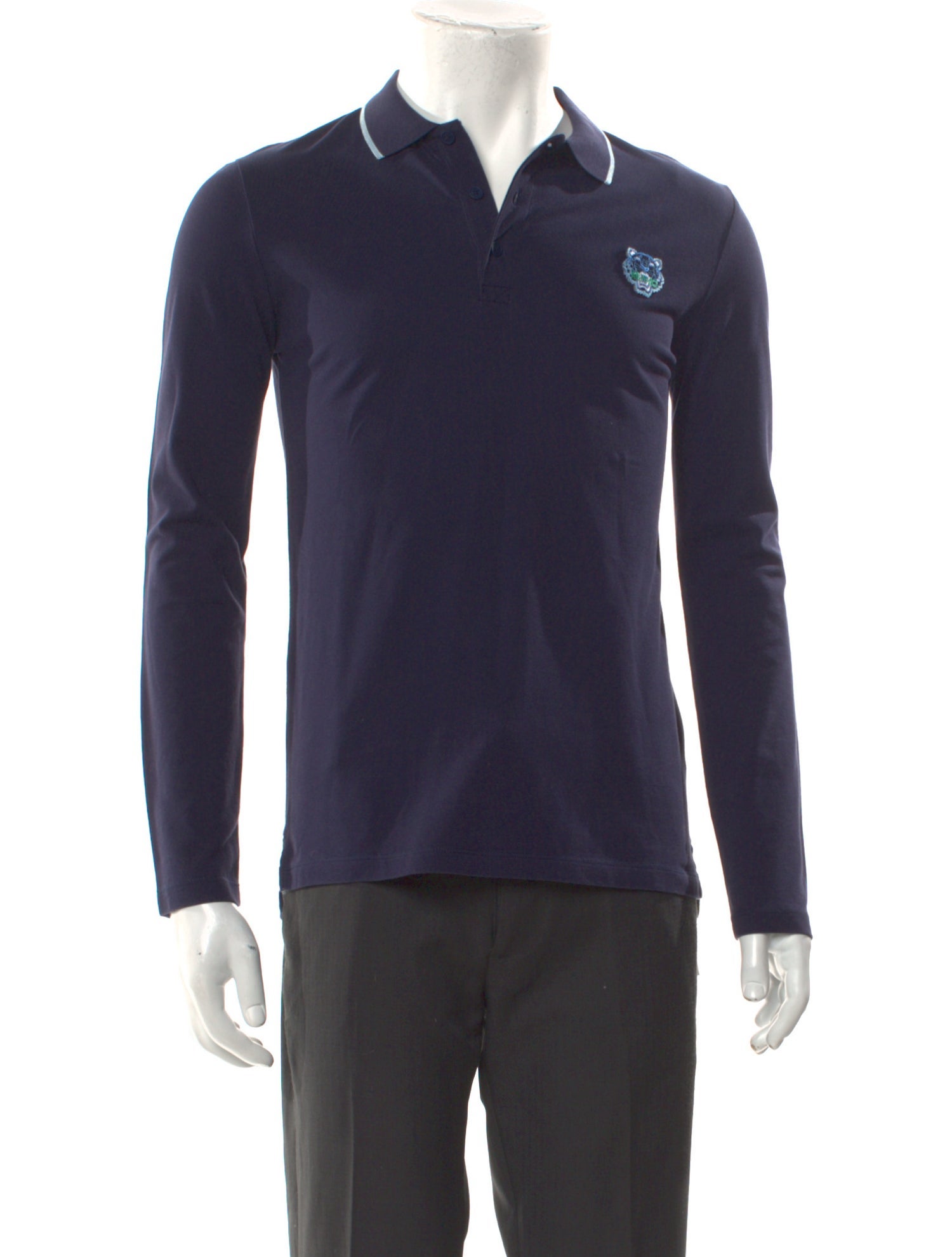 Kenzo Collar Long Sleeve Polo Shirt