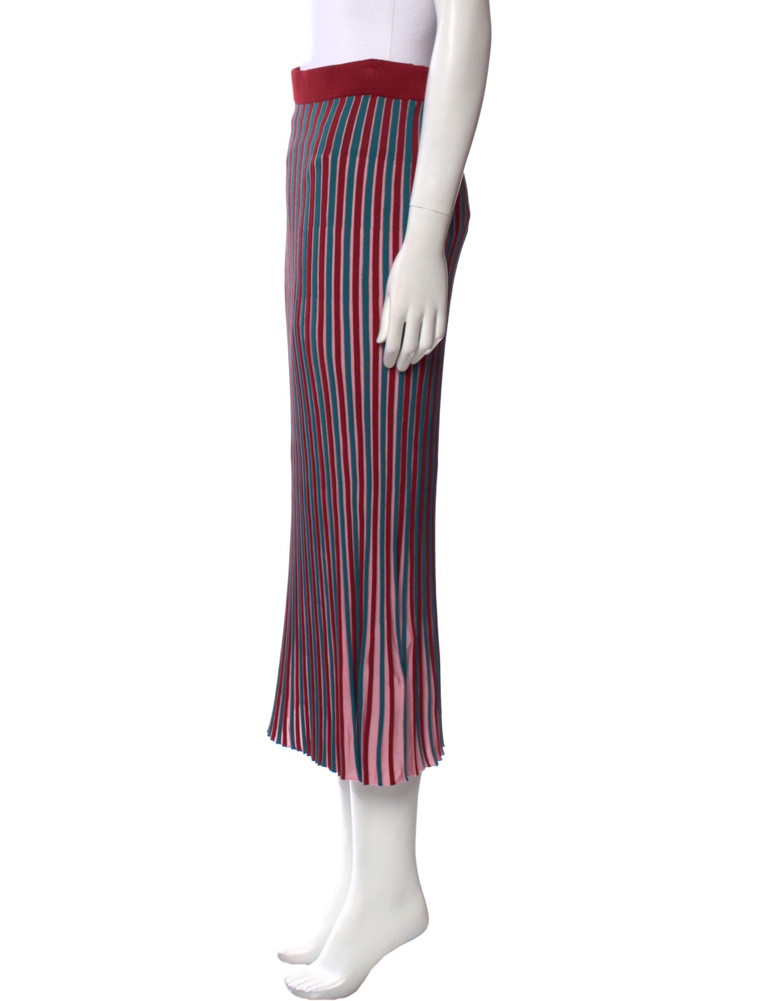 Kenzo Striped Midi Length Skirt