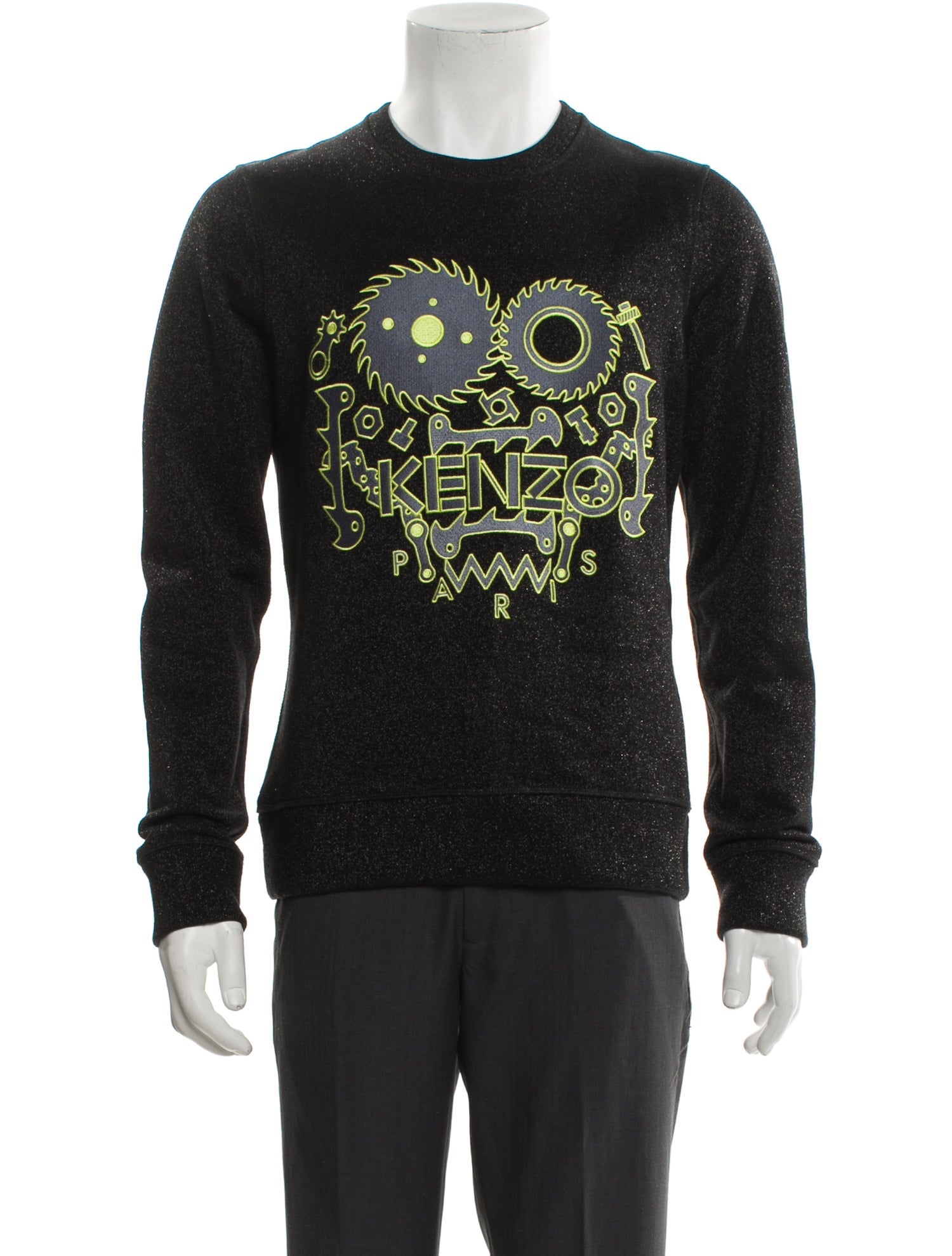 Kenzo Graphic Print Crew Neck Henley