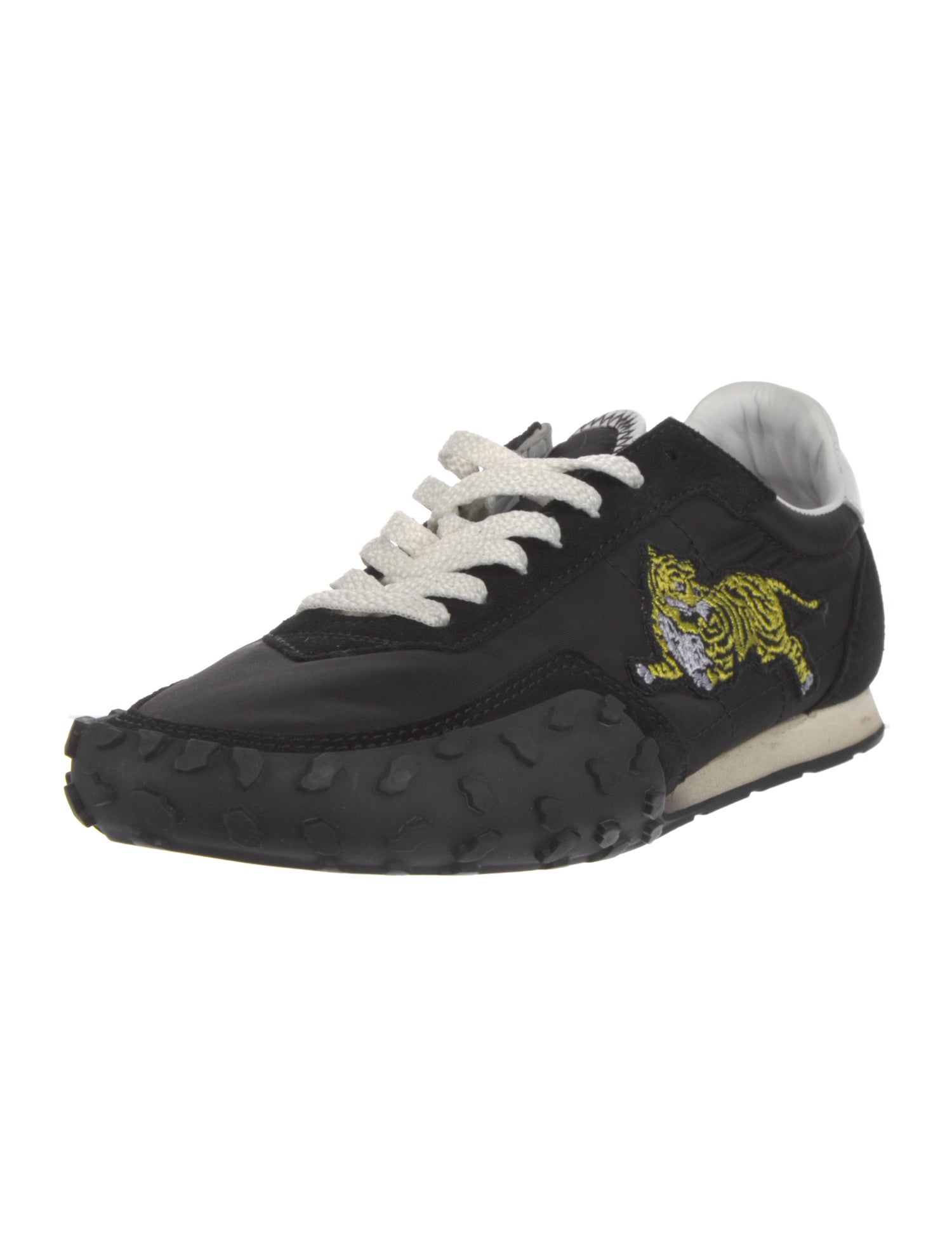 Kenzo Nylon Embroidered Accent Sneakers