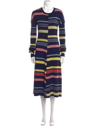 Kenzo Striped Midi Length Dress