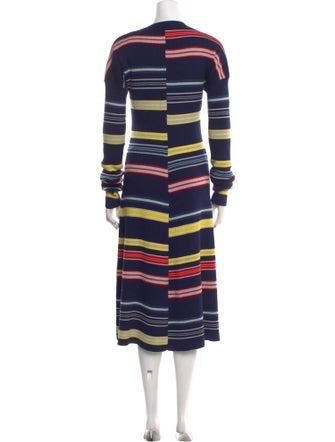 Kenzo Striped Midi Length Dress