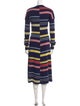 Kenzo Striped Midi Length Dress