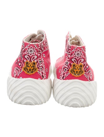 Kenzo Canvas Colorblock Pattern Sneakers