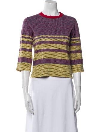 Kenzo Striped Crew Neck Crop Top