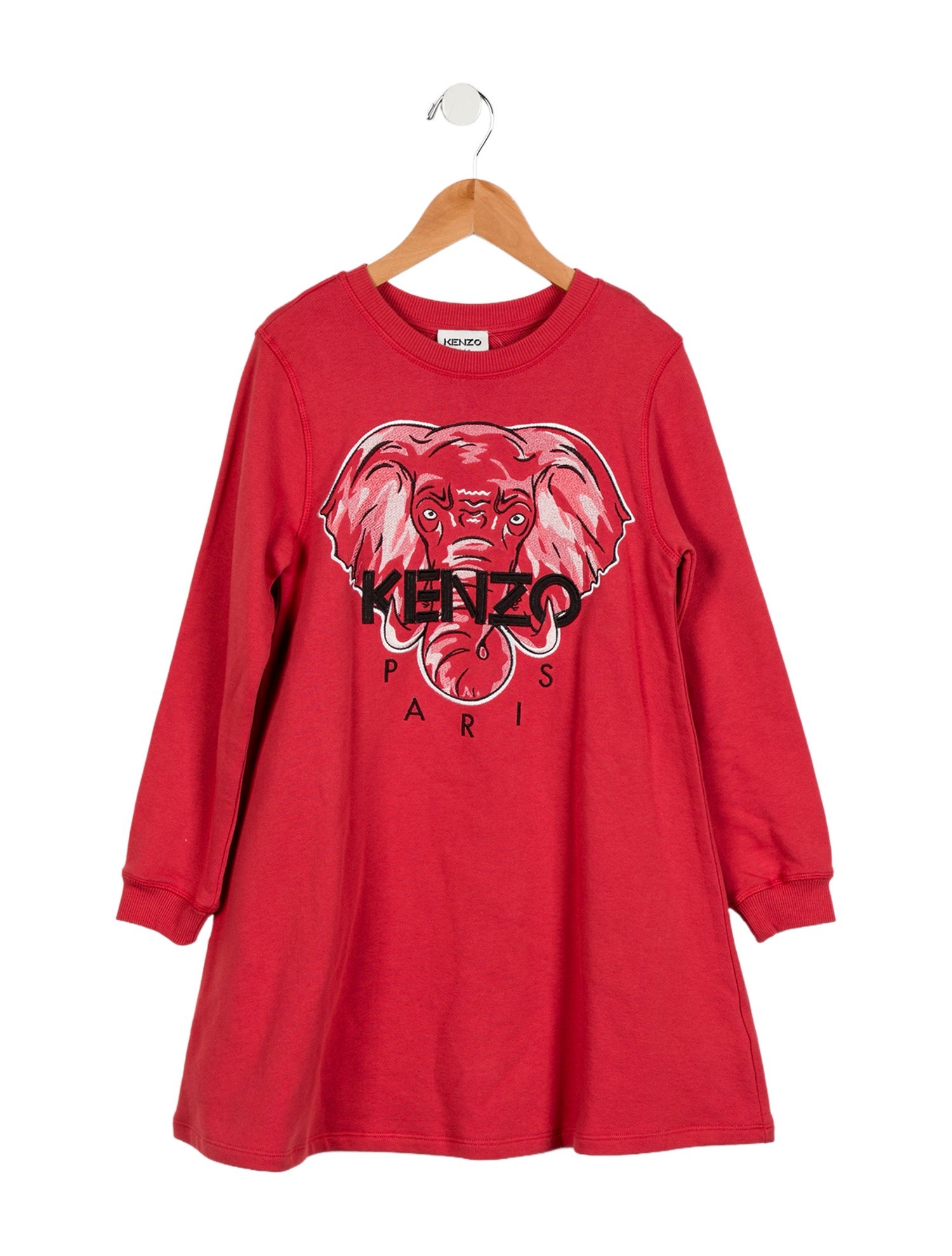 Kenzo Kids Girls' Embroidered Long Sleeve Dress