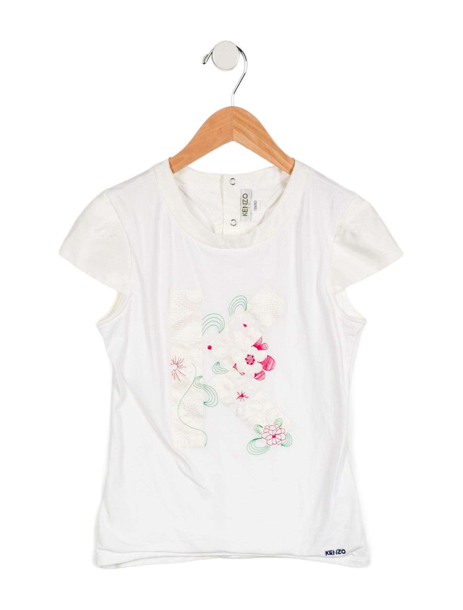 Kenzo Kids Girls' Embroidered Short Sleeve Top