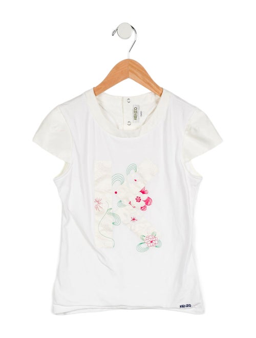 Kenzo Kids Girls' Embroidered Short Sleeve Top