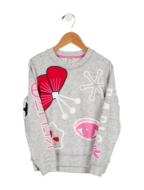 Kenzo Kids Girls' Graphic Crew Neck Sweatshirt