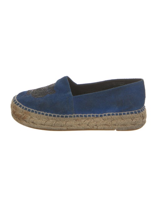 Kenzo Suede Embroidered Accent Espadrilles