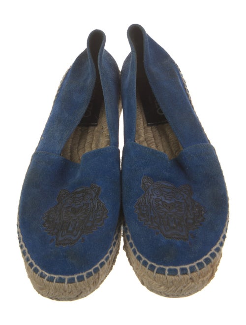 Kenzo Suede Embroidered Accent Espadrilles