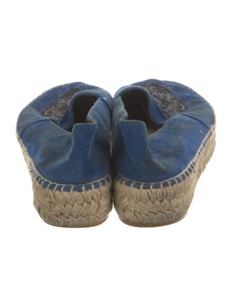 Kenzo Suede Embroidered Accent Espadrilles