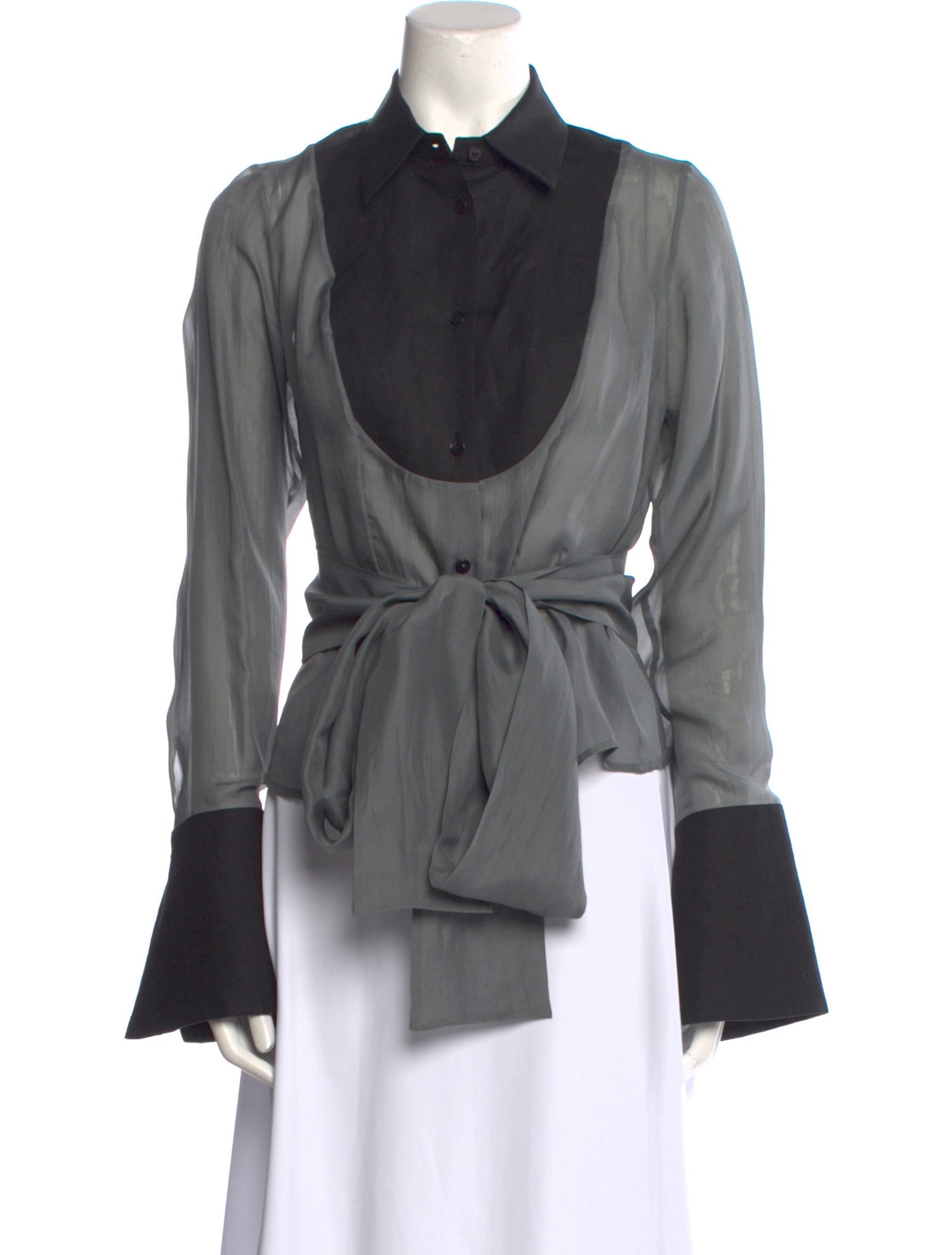 Kenzo Silk Long Sleeve Blouse