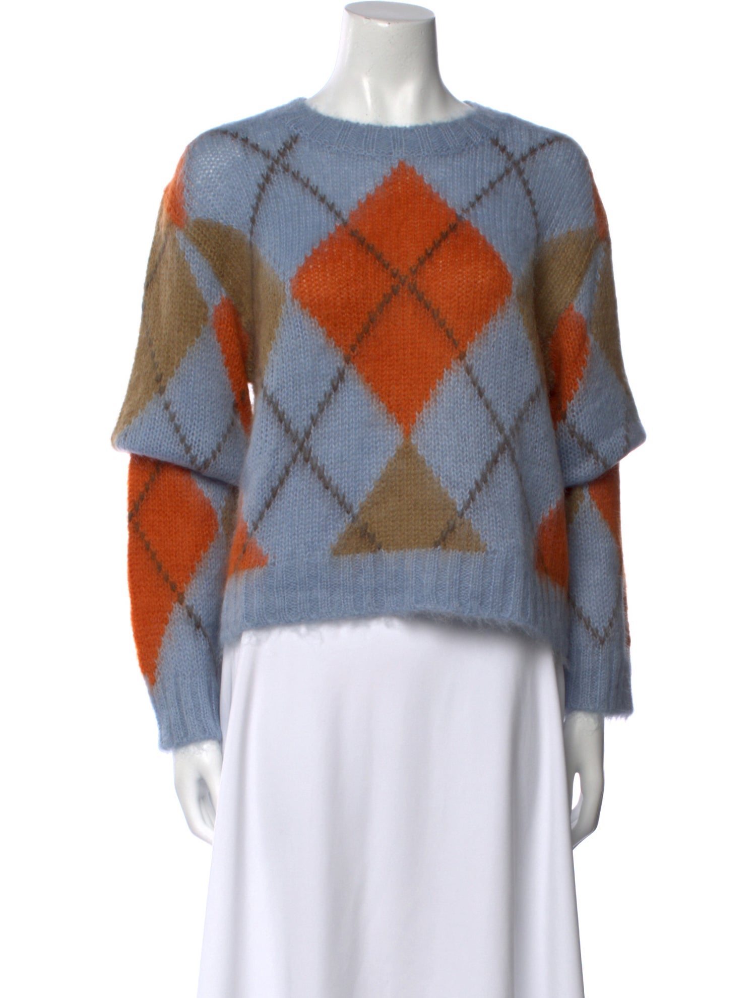 Kenzo Nylon Plaid Print Sweater w/ Tags