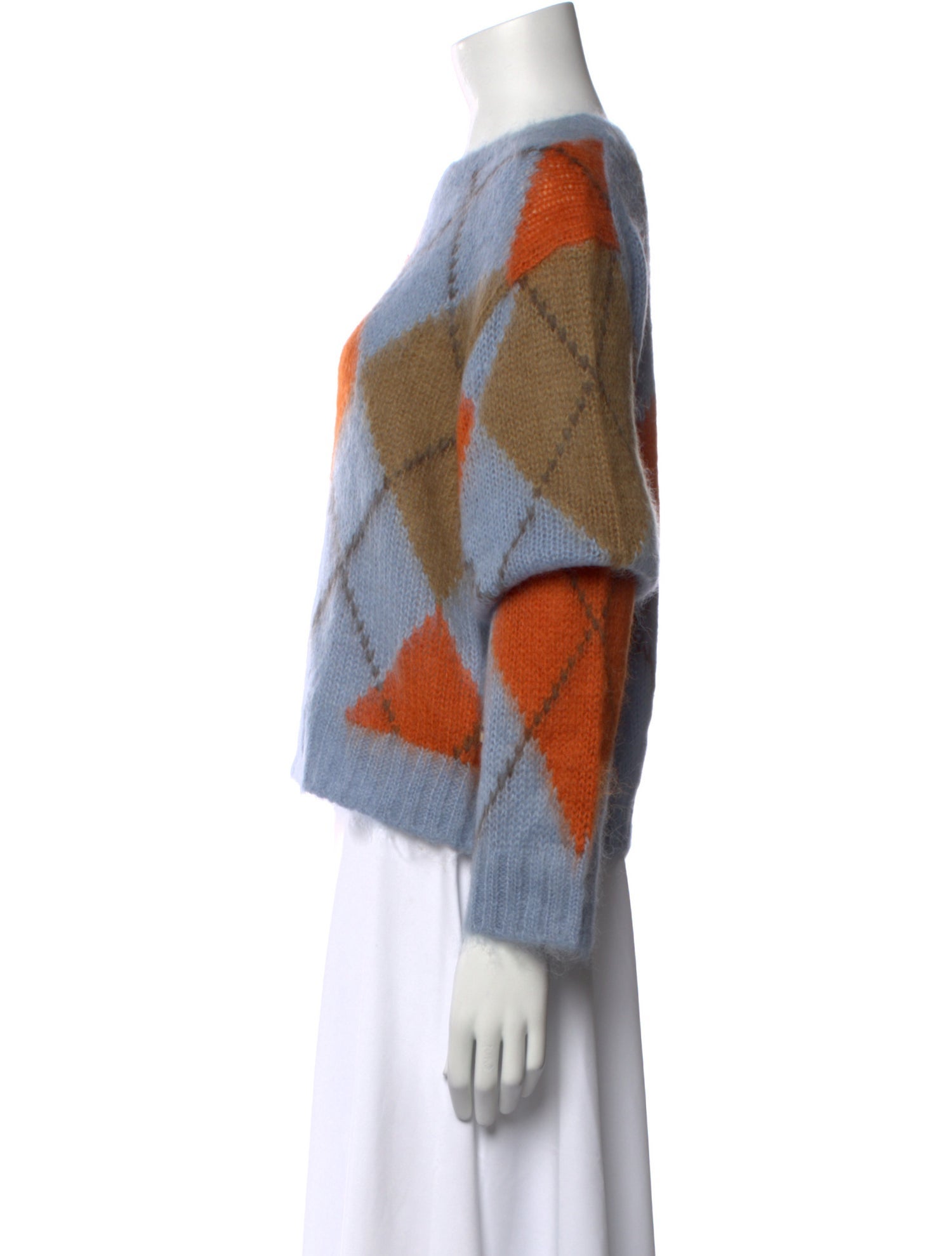 Kenzo Nylon Plaid Print Sweater w/ Tags