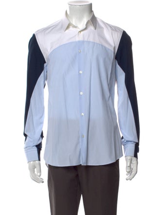 Kenzo Colorblock Pattern Long Sleeve Shirt