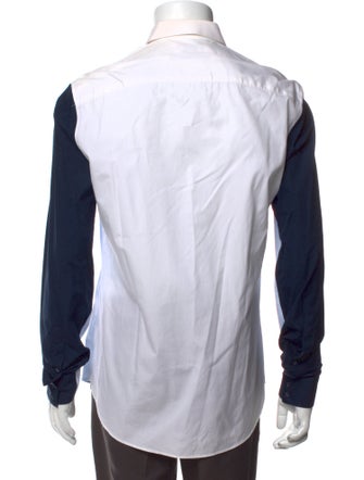 Kenzo Colorblock Pattern Long Sleeve Shirt