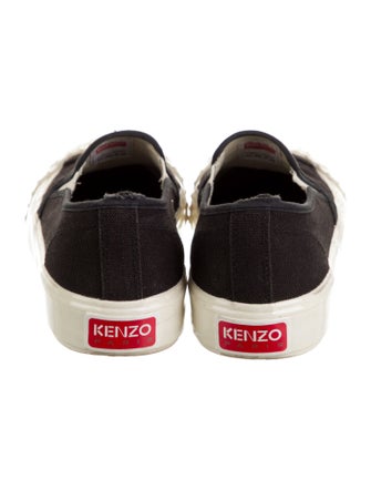 Kenzo Canvas Embroidered Accent Sneakers