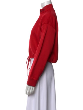Kenzo Mock Neck Long Sleeve Crop Top