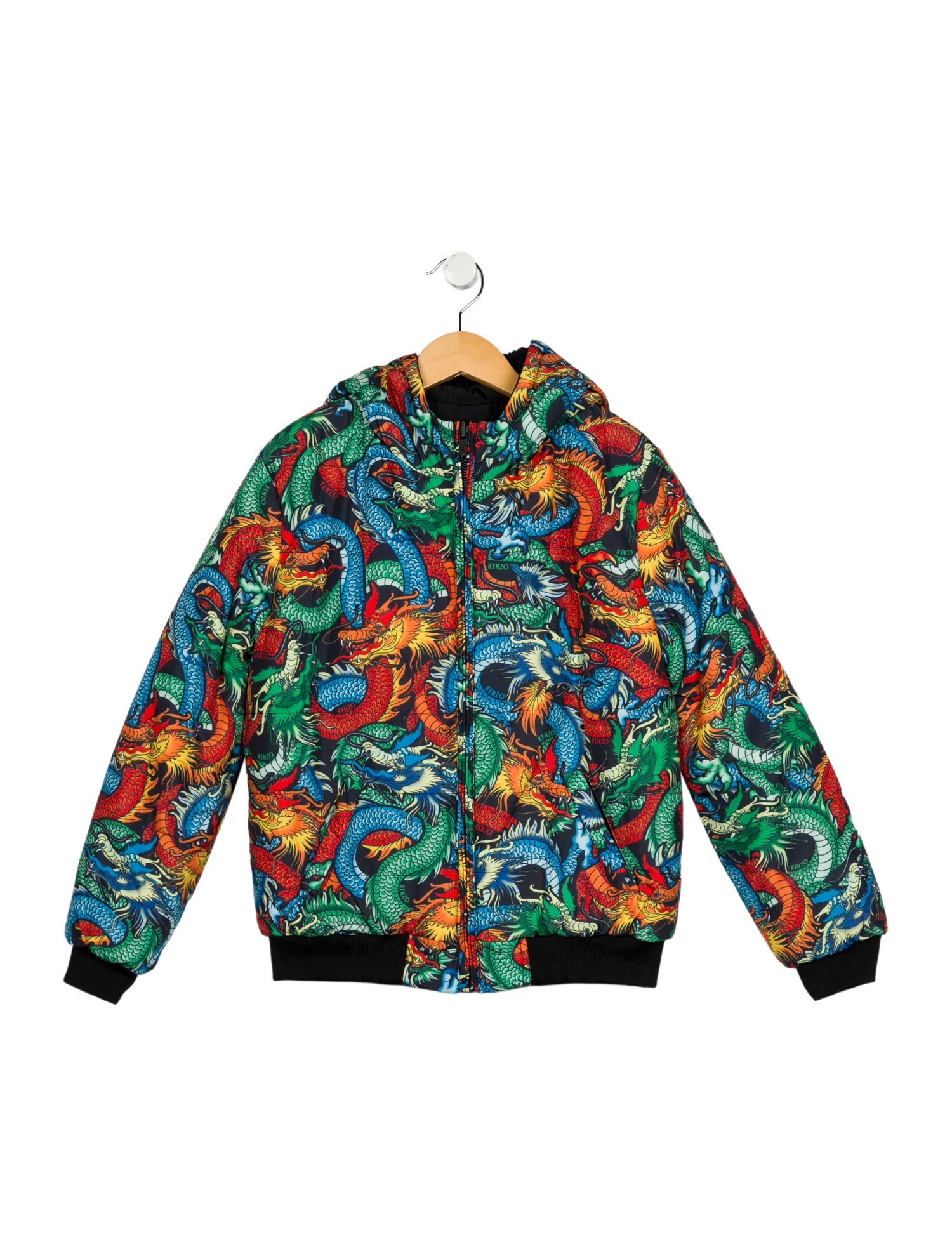 Kenzo Boys' Dragon Print Reversible Jacket