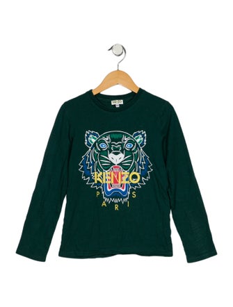 Kenzo Boys' Tiger Graphic Long Sleeve T-Shirt