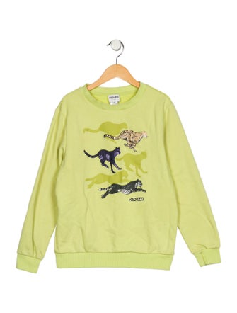 Kenzo Boys' Cheetah Graphic Crew Neck Sweatshirt