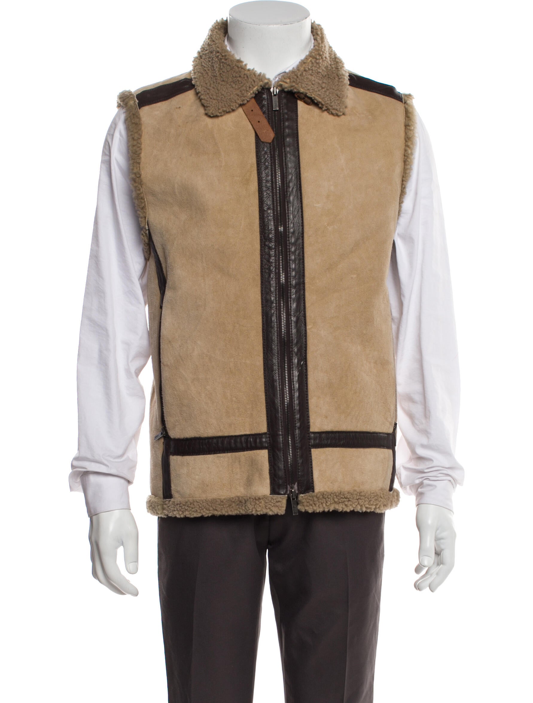 Kenzo Leather Colorblock Pattern Bomber Jacket