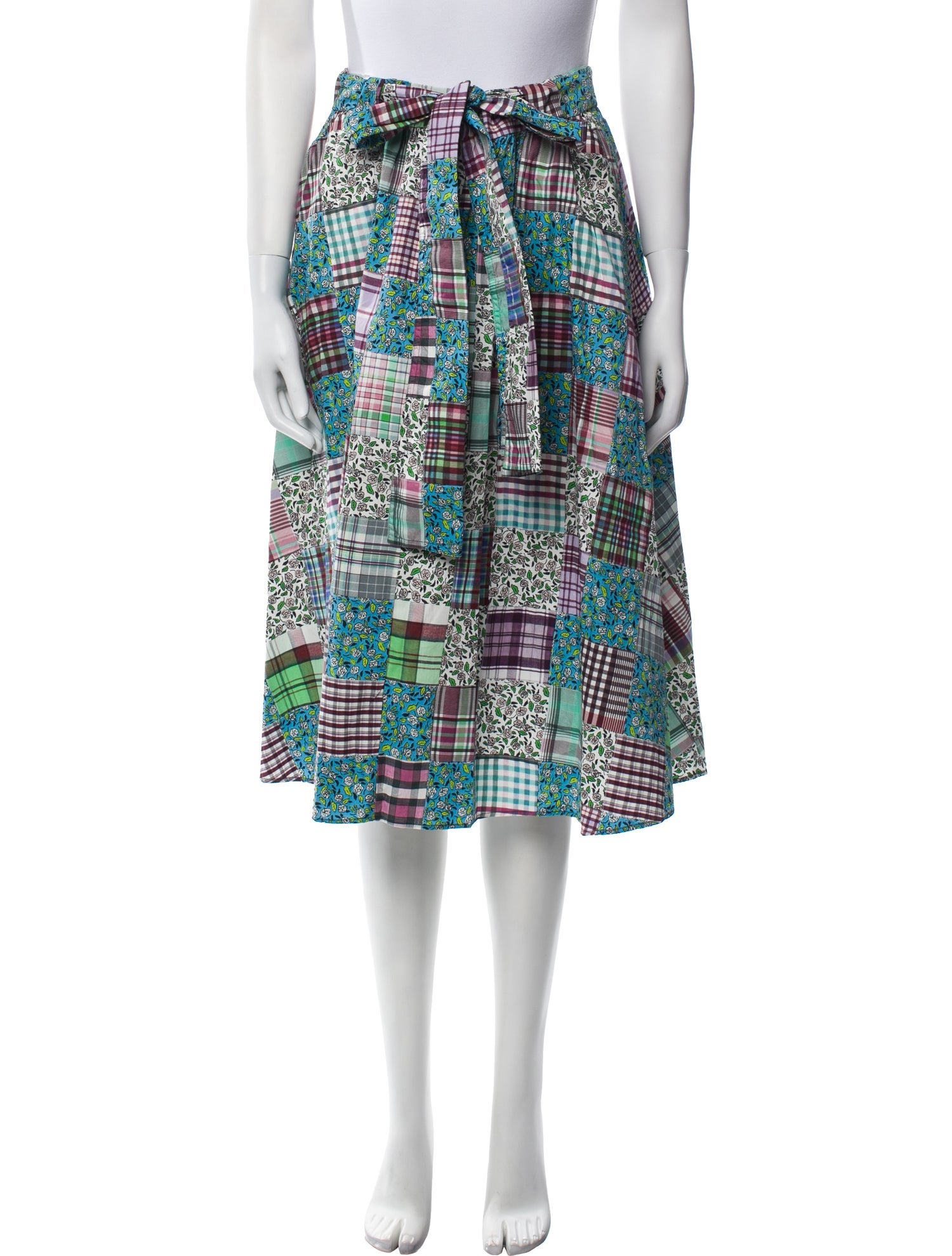 Kenzo Plaid Print Knee-Length Skirt