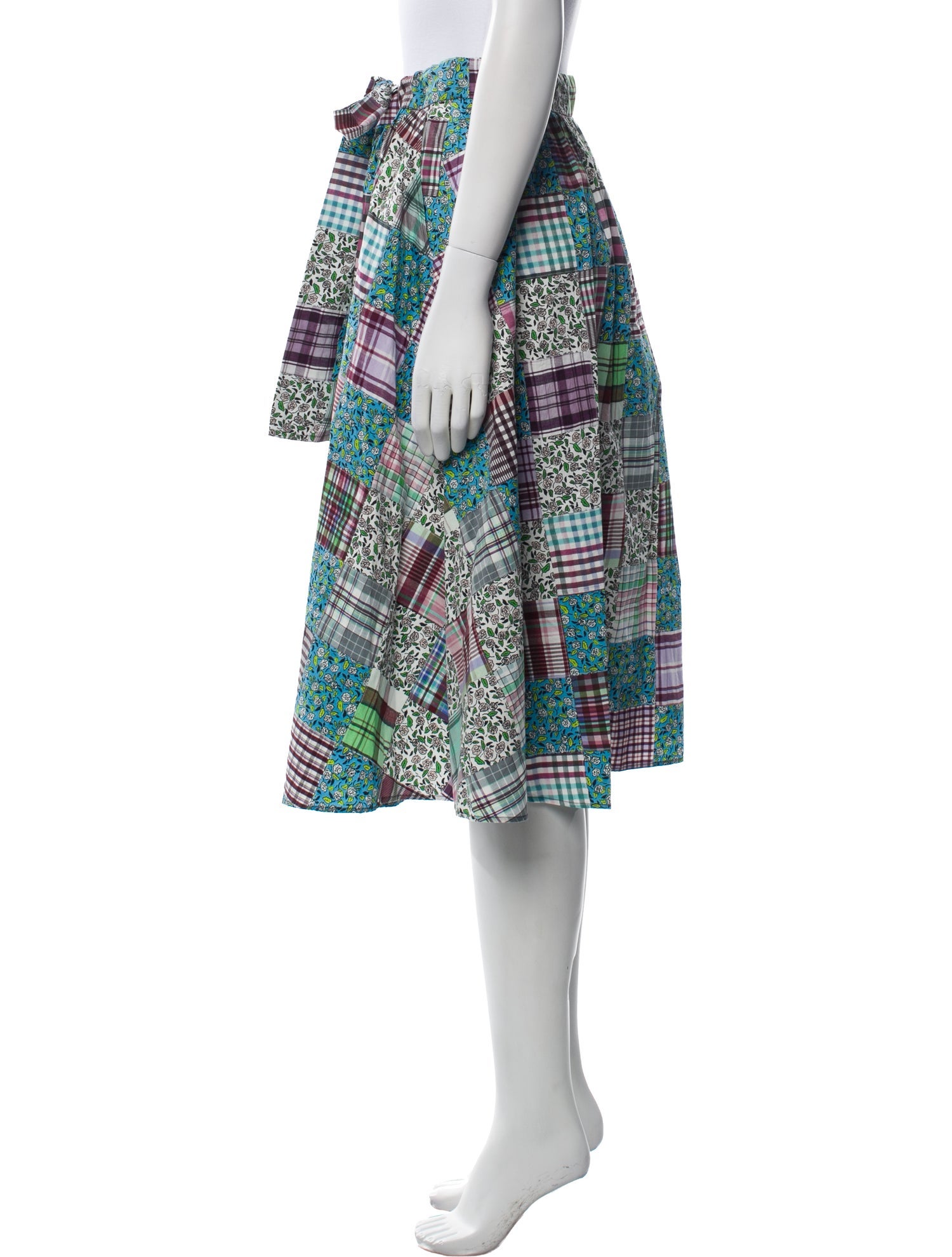 Kenzo Plaid Print Knee-Length Skirt