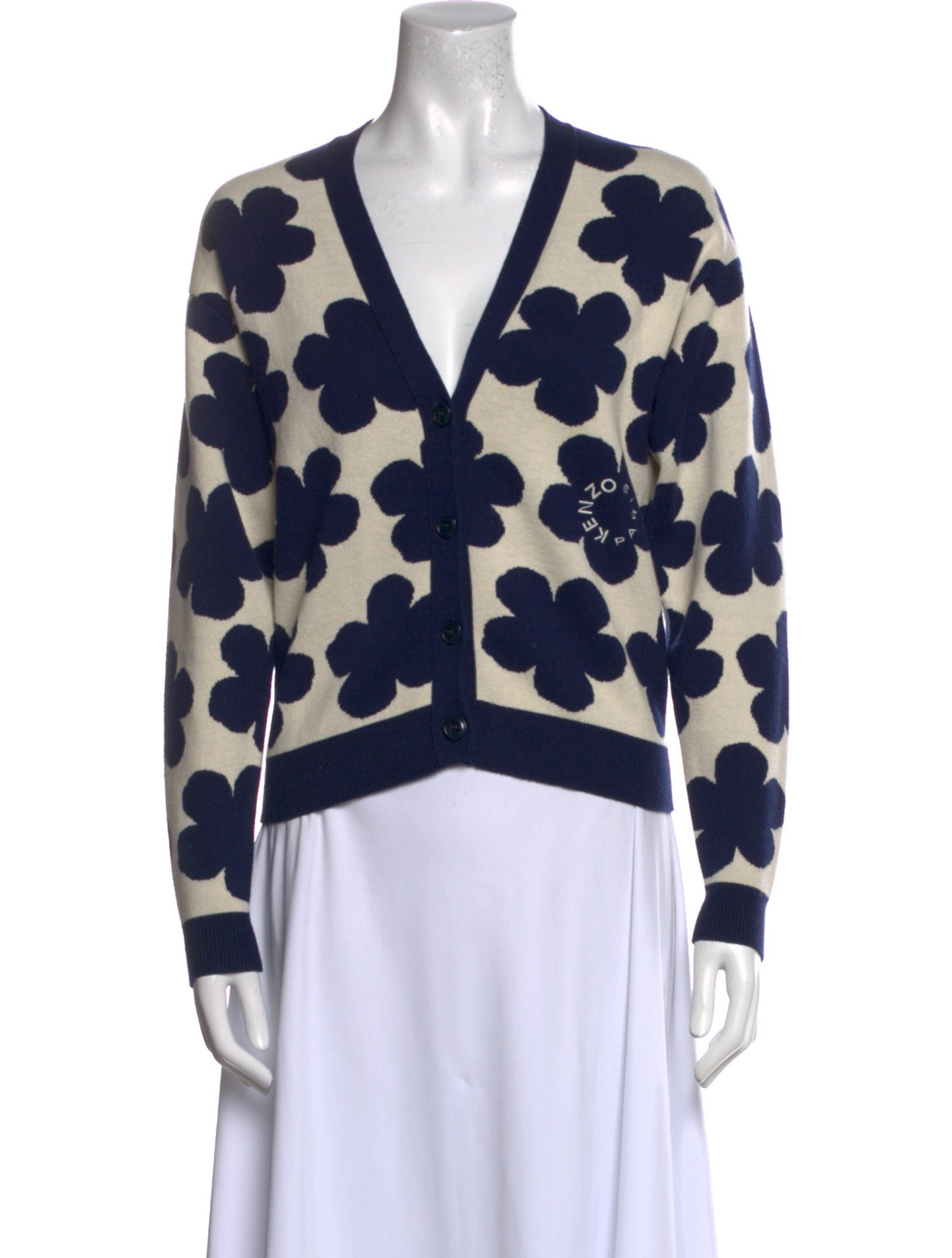 Kenzo Wool Floral Print Sweater