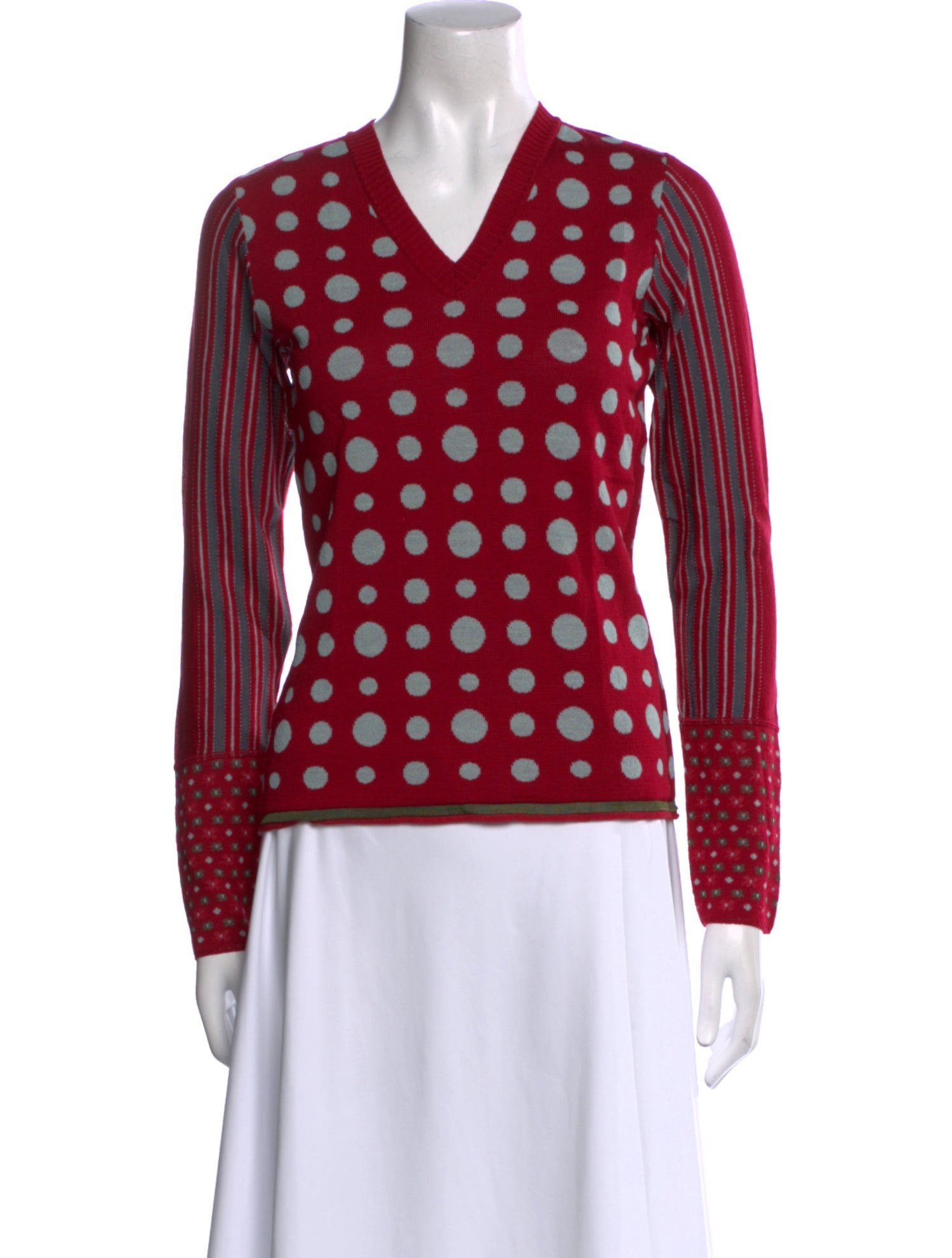 Kenzo Wool Polka Dot Print Blouse