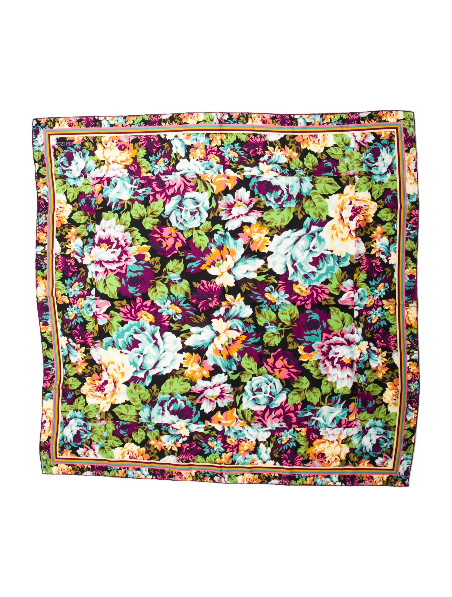 Kenzo Silk Floral Print Scarf
