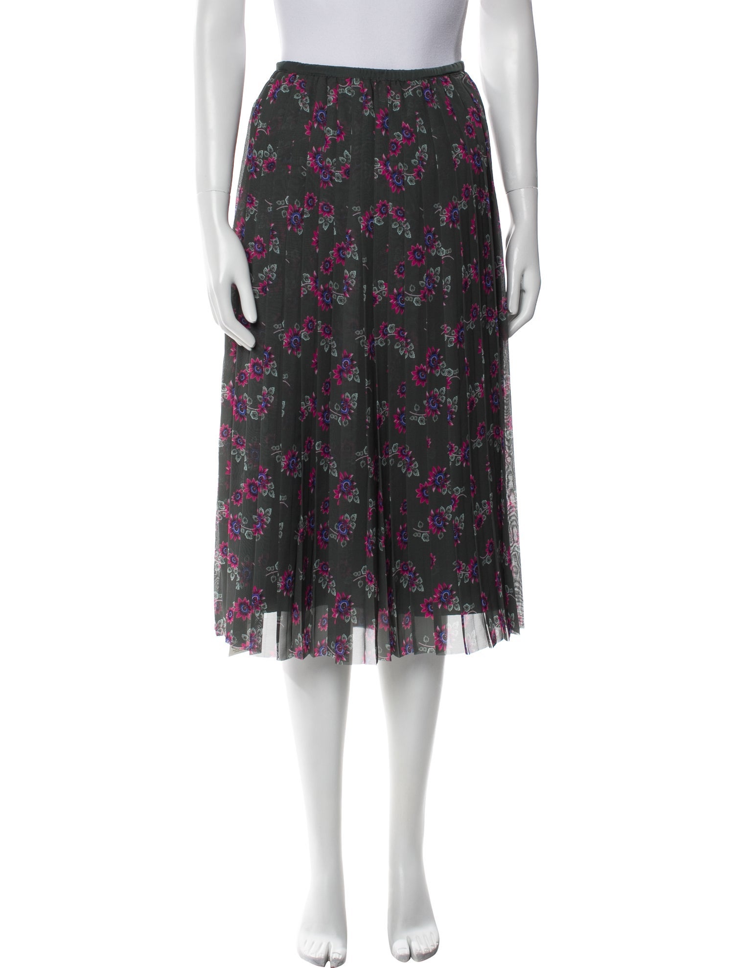 Kenzo Floral Print Knee-Length Skirt