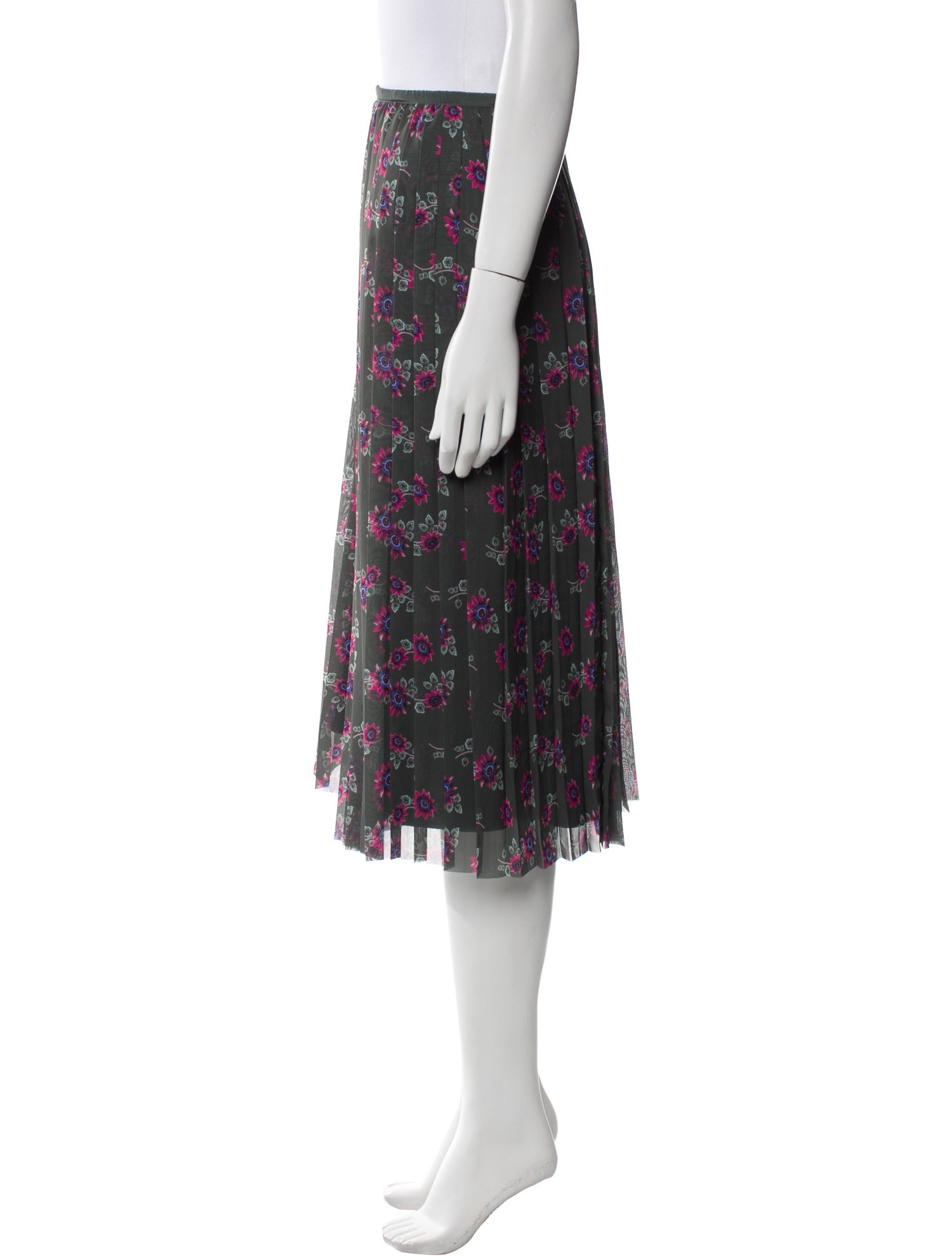 Kenzo Floral Print Knee-Length Skirt