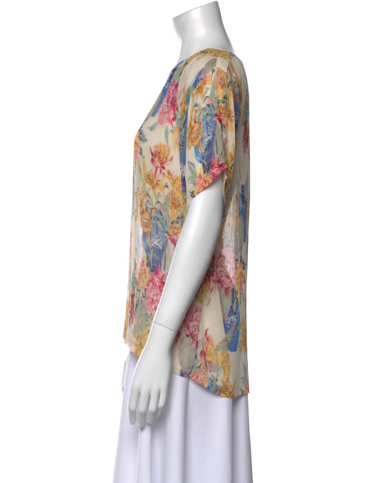 Kenzo Floral Print Scoop Neck Blouse