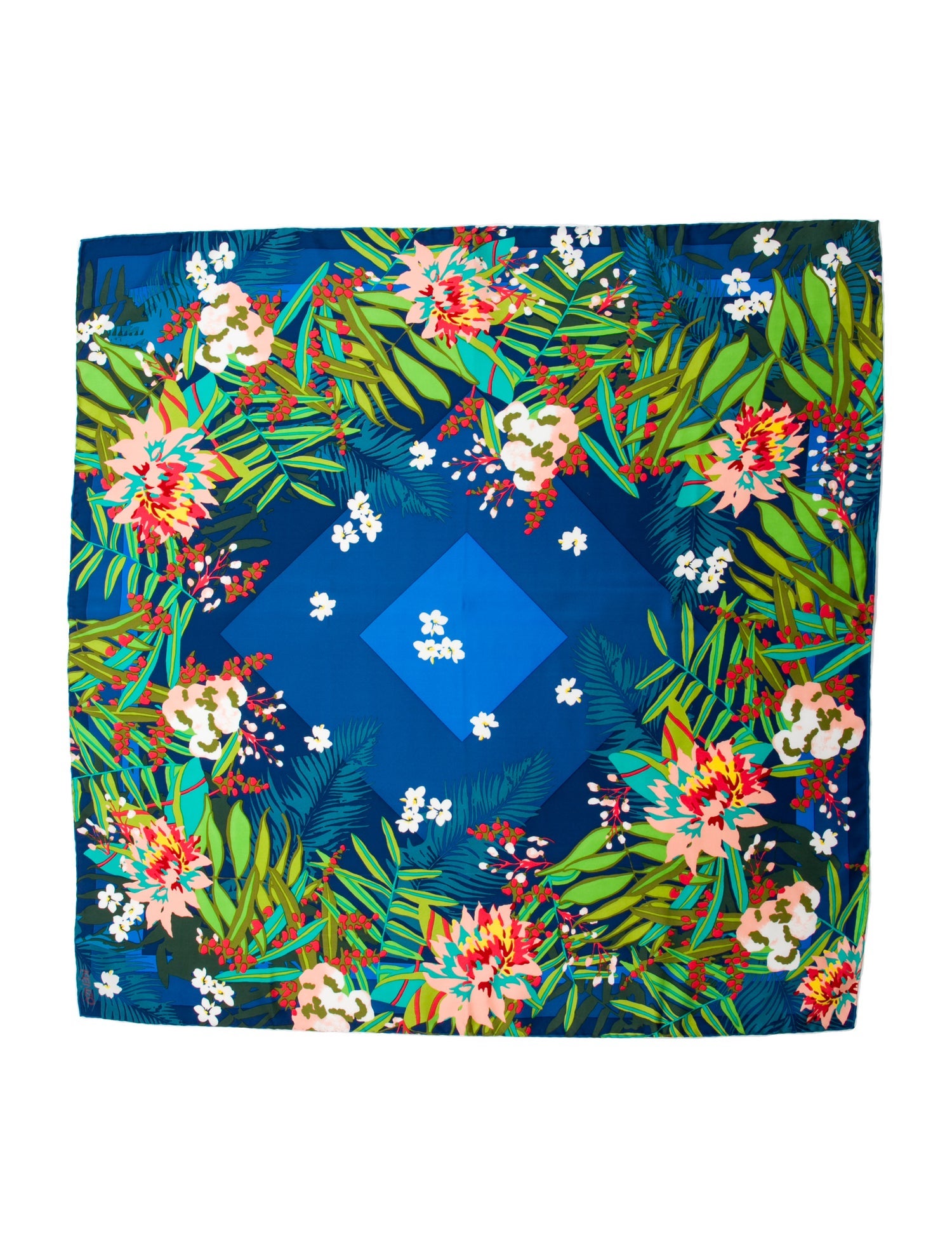 Kenzo Silk Floral Print Scarf