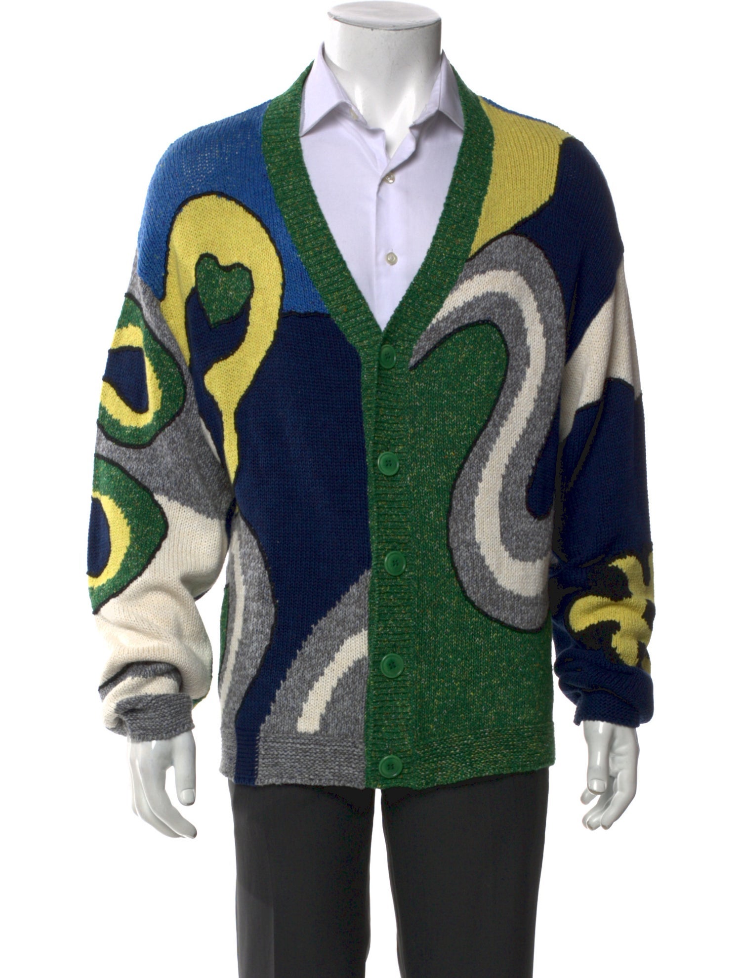 Kenzo Graphic Print V-Neck Cardigan w/ Tags