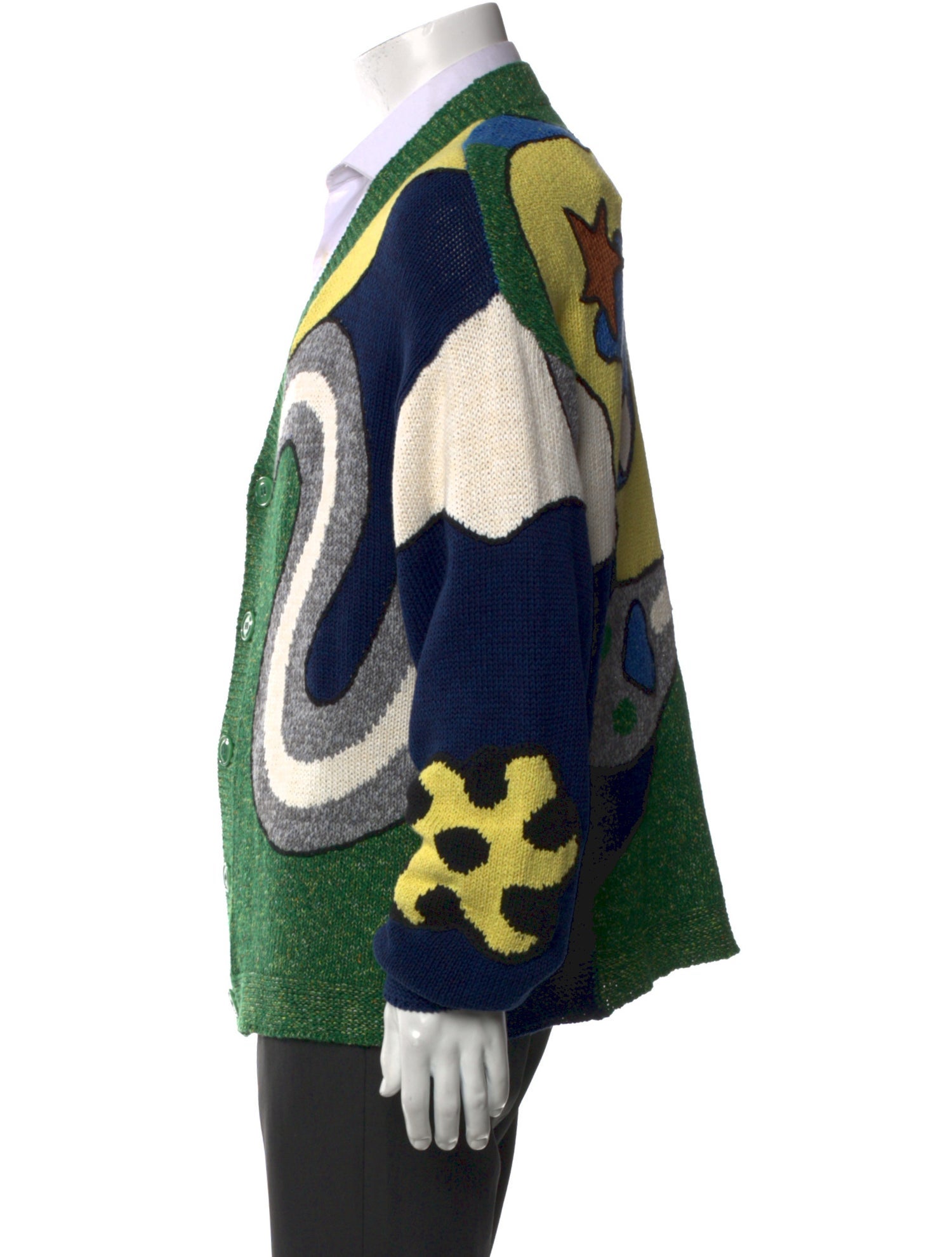 Kenzo Graphic Print V-Neck Cardigan w/ Tags