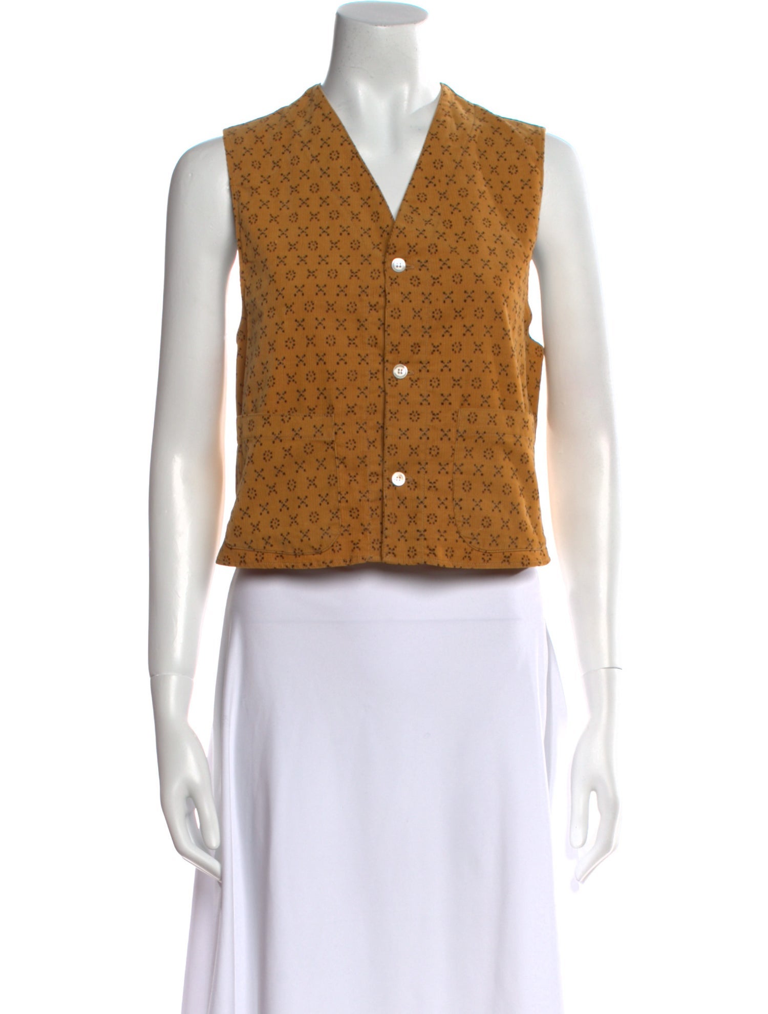 Kenzo V-Neck Sleeveless Crop Top