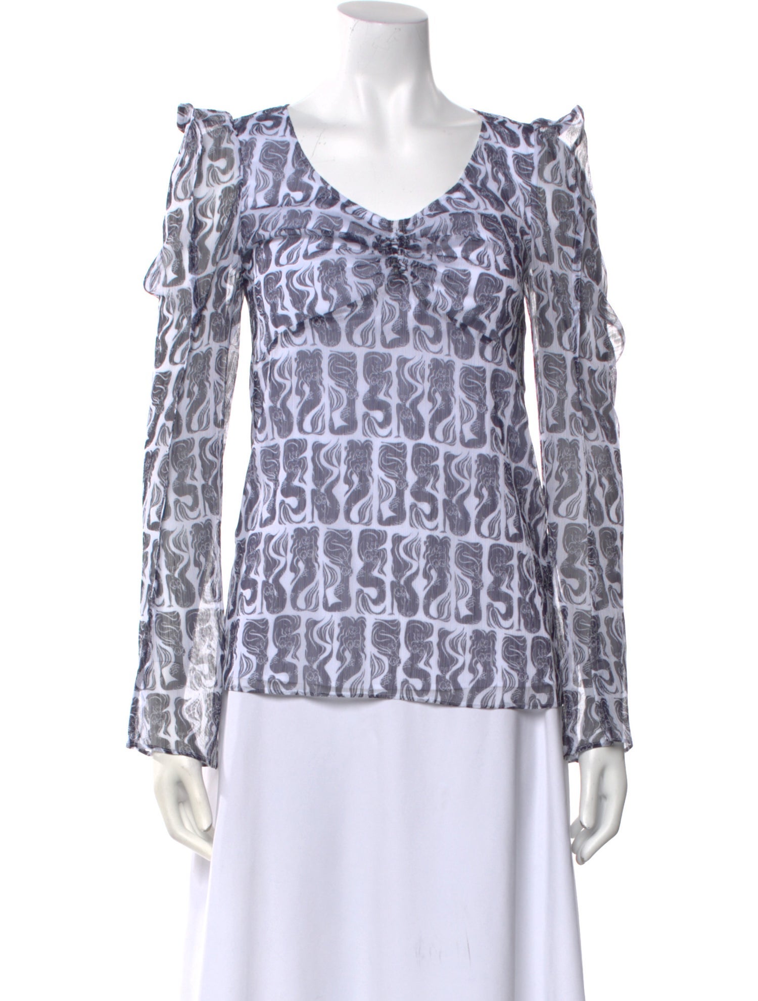 Kenzo Printed Scoop Neck Blouse